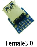 1pc MICRO MINI 5P 4P 9P 10P  type-c USB To Dip Female B-type Square Interface Printer Mike PCB Converter Adapter Breakout Board