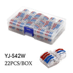 Mini Wire Electrical Connector Boxed 222 LED Strip Lighting Quick Connectors Universal Compact Conductor Push-in Terminal Blocks