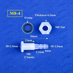PP Straight Bulkhead Connector M5~M16 Thread To 3~12mm Aquarium Water Tank Inlet Outlet Joint Garden Irrigation Hose Connectors