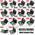 DB9 DB15 DB25 Connector D-SUB 9 15 25 Pin Male Female Plug RS232 RS485 Breakout Terminals 21-24 AWG Wire Solderless Connectors