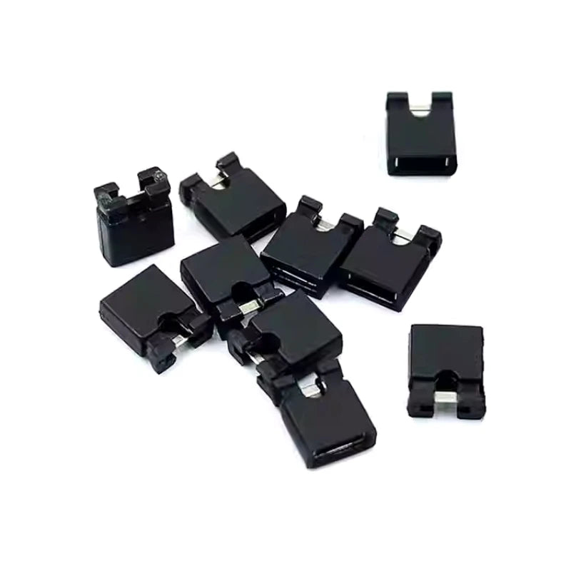100PCS Jumper cap short circuit jumper cap spacing 1.27/2.0/2.54/5.08MM opening short circuit block pin header connection cap
