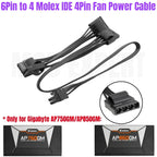 Modular Power Cable for GIGABYTE AORUS AP750GM AP850GM, GPU PCIe 8Pin 6+2Pin, CPU 4+4Pin, HDD SSD SATA Molex IDE 4Pin, ATX 24Pin