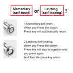 Customized 16/19/22mm Metal Push Button Switch with Socket Waterproof Horn LED Light Self-reset/Self-locking for Car Boat 12V