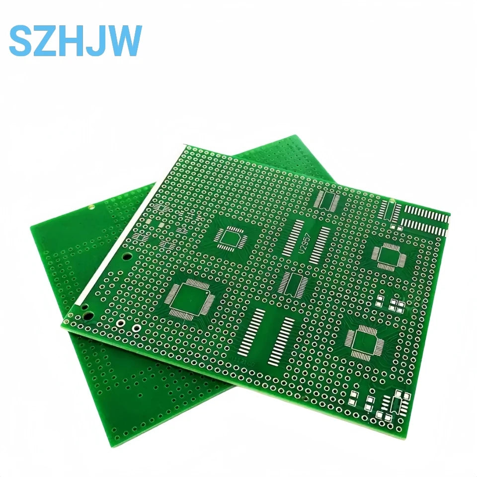1/5/10PCS 9x11cm SMD Test Board – QFP/TQFP/SOP/QSOP Breakout PCB, 2.54mm Pitch, for STM32 ESP32 Microcontroller Development
