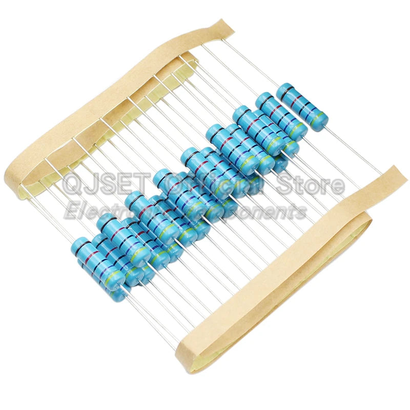 10pcs 3W Precision Metal Film Resistors 1% 3W 10 47 100 200 220 470 510 Ohm 1K 22K 4.7K 10K 47K 100k 200k 220k 510k 470k 1M Ohms
