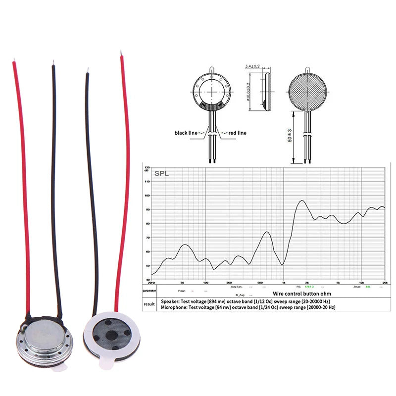 5/10Pcs 8 Ohm 0.5/1W Round Speaker 10mm Mini Ultra-thin Loudspeaker Horn For Mobile Phone Computer DIY Repair