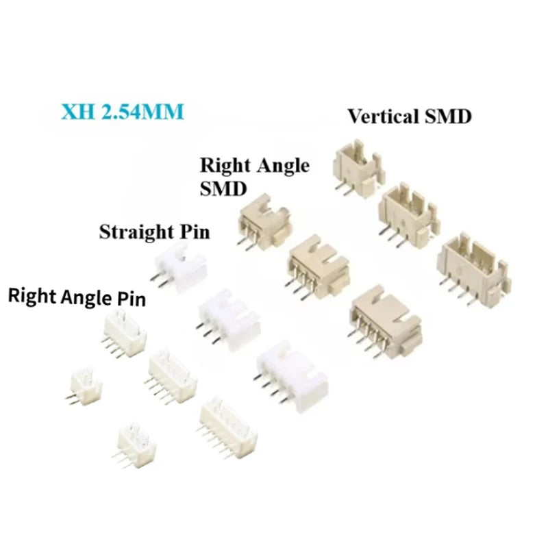 50pcs MX1.25 SH1.0 ZH1.5 PH2.0 XH2.54 VH3.96mm Straight DIP Right Angle Vertical SMT Horizontal SMD Male Wafer Connector