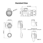 CNLINKO LP20 2/3/4 Pin IP68 Waterproof Quick Circular Connector Panel Mount Electrical Power Connector for Outdoor Eqiupments