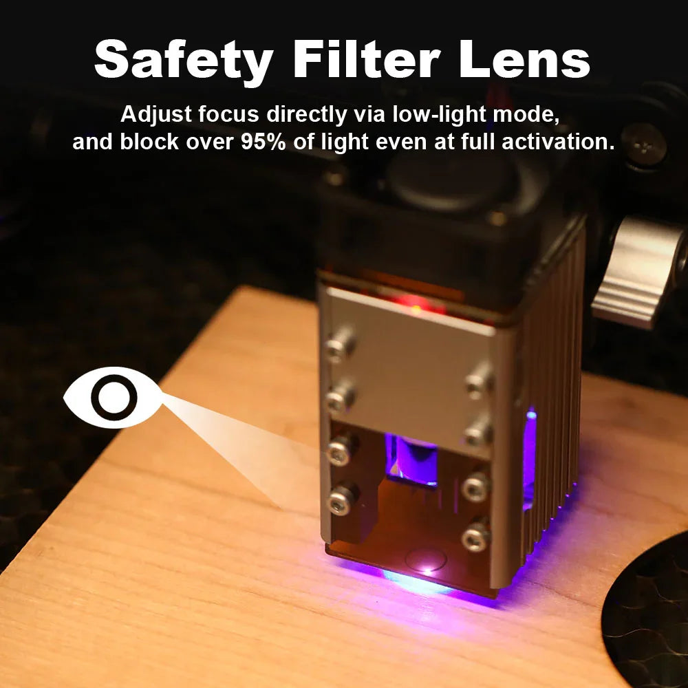 NEJE 7W Diode Laser Engraver Cutting Module Kit Professional DIY Enjoyment - FAC technolog 15mm Wood Depth Engraving