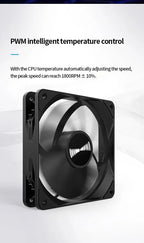 TEUCER PC Computer Case Fan PWM 4 Pin 120mm Silent 12CM Fan CPU Cooler Cooling Fan Cooling Radiator Fan 12V Adjust Fan Speed