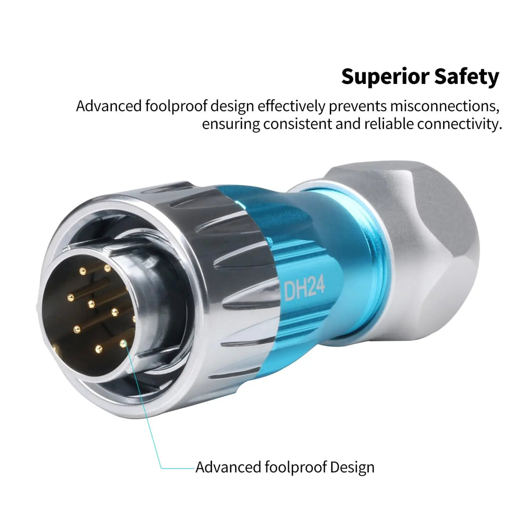CNLINKO M24 Waterproof Circular Aviation Connector GEN3 10/12/19/24P Metal Shell Male/Female for Industrial & Medical Equipment