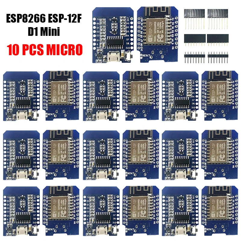 XCW WeMos D1 Mini TYPE-C/Micro USB ESP8266 ESP-12F CH340G V2 Module WiFi D1 Mini Development Board 3.3V With Pin For Arduino