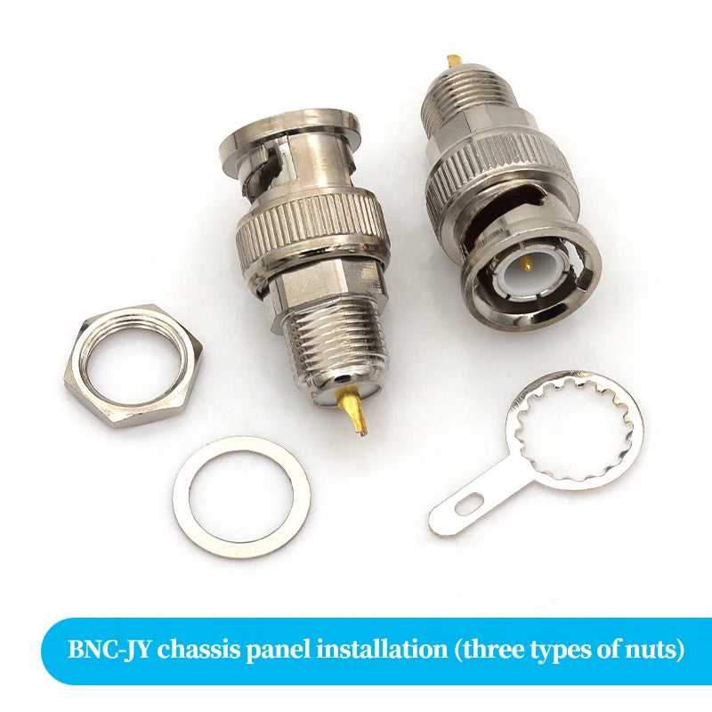 Stlxy 1PCS BNC Female Socket Solder Connector Chassis Panel Mount Coaxial Cable For Welding Machine Parts 50 ohm Q9 BNC-50KY