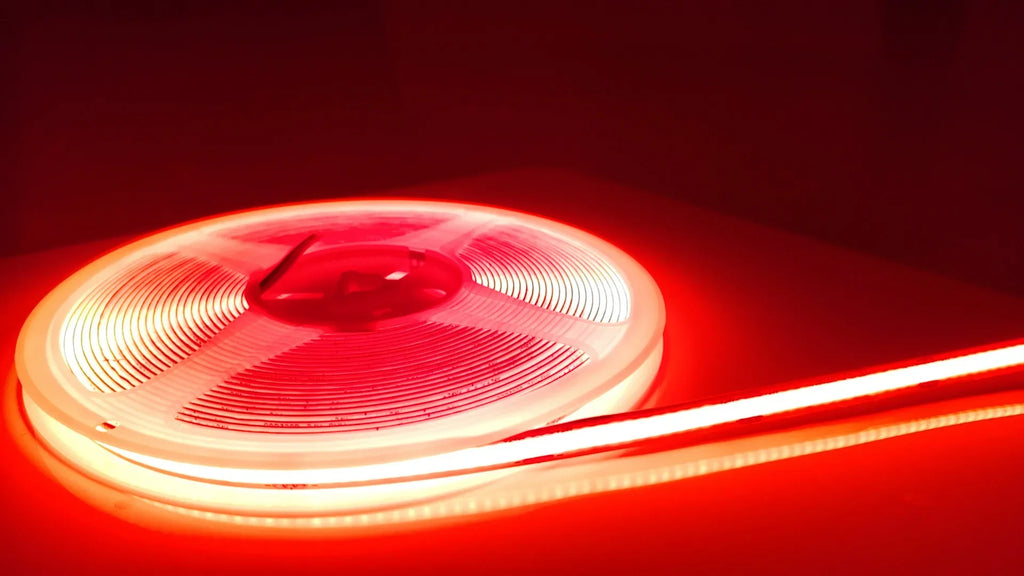 COB LED Strip Lights 320 LEDs/m High Density Flexible Dimmable FCOB Led Tape Colorful Rope Lighting DC12V 24V Red Green Blue
