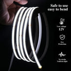DC 12V 24V COB Strip 320Leds/M High Density RA90 White Pink Yellow Ice Blue Red Green Flexible Ribbon Rope LED Light