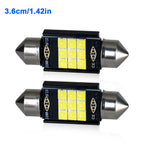Powerful Bright Festoon LED 31/36/39/41MM Super White 3030 9/12Chips Car Interior Reading Trunk Mirror License Plate Light 12V