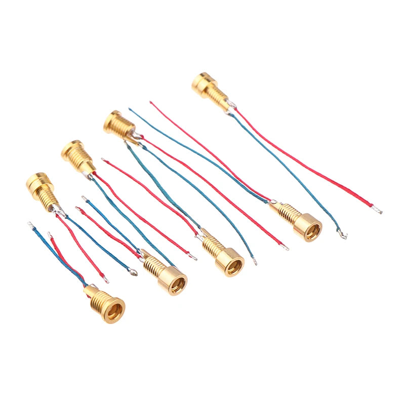 Universal MMCX Female Socket, Pure Copper Gold-Plated Connector with Soldering Wires and Built-in Threaded Nut Holder