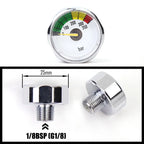 Air Mini Micro Pressure Gauge Manometre Manometer | Thread 1/8BSP(G1/8) 1/8NPT M10 M8 | 30PSI 300PSI 5000PSI 6000PSI 350BAR