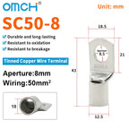 OMCH 5/10/20PCS SC Type Terminals Wire Welding Cable Connector Suit 1.5-50mm2 Cable Crimp Wire Connectors