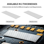 TEUCER M.2 Thermal Pad 10.8W/mk 70x20mm Silicone Thermal Pads Non Conductive Heatsink Cooling Pad for Laptop Heatsink/SSD Cooler