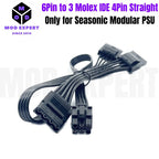 Modular Power Cable for Seasonic X-850, X-750, X-650 KM3 Power, GPU PCIe 8Pin 6+2Pin, CPU 4+4Pin, SATA Molex IDE 4Pin, 24Pin Net