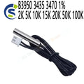 2m NTC Waterproof Probe Wire Precision Epoxy Thermistor Temperature Sensor B3950 3435 3470 1% 2K 5K 10K 15K 20K 50K 100K