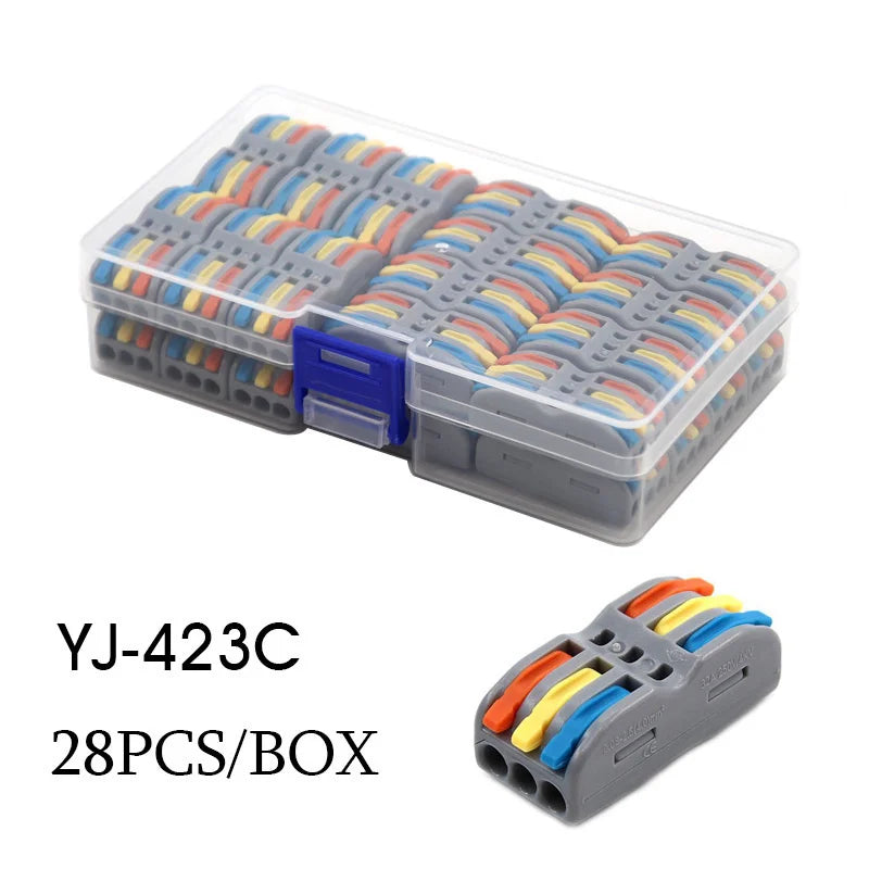 Mini Wire Electrical Connector Boxed 222 LED Strip Lighting Quick Connectors Universal Compact Conductor Push-in Terminal Blocks