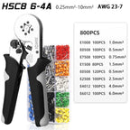 Crimping Pliers Tubular Terminal Hand Tools HSC8 6 - 4A 0.25 - 10mm2 6 - 6A 0.25 - 6mm2 Electrical Mini Wire Ferrule Clamp Kit