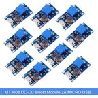 1/10 PCS MT3608 DC-DC Step Up Converter Booster Power Supply Module Boost Step-up Board MAX output 28V 2A for Arduino Diy Kit