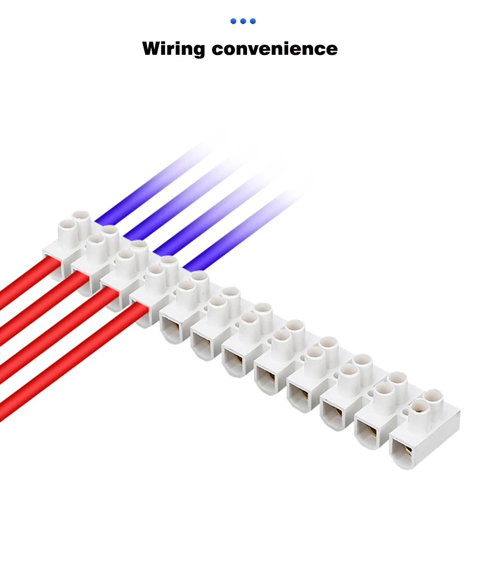 10Pcs 12 Position Electrical Wire Connector Retardant X3-1012 20A 30A Terminal Blocks Barrier Terminal Strip Plastic Terminal