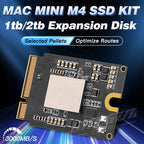 Mac MINI M4 128G upgrade hard drive 1T/2T storage space expansion New 1TB SDisk NAND MINI M4 DIY SSD kit storage upgrade