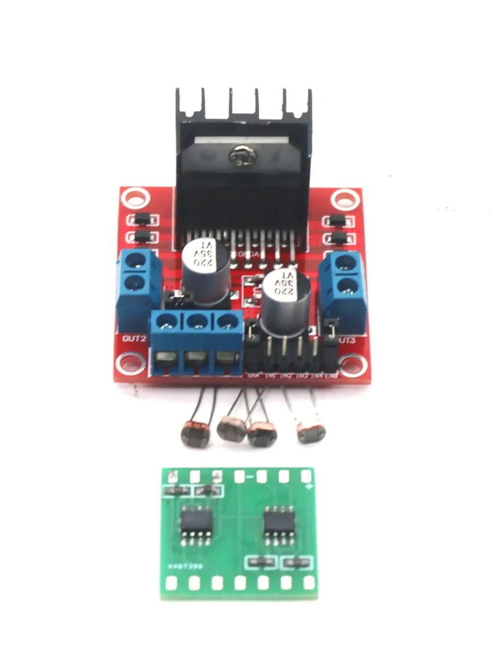 Dual Axis Solar Tracker Solar Automatic Tracker Tracking Sensor + L298N Motor Drive Board 4pcs 5539 Photoresistor