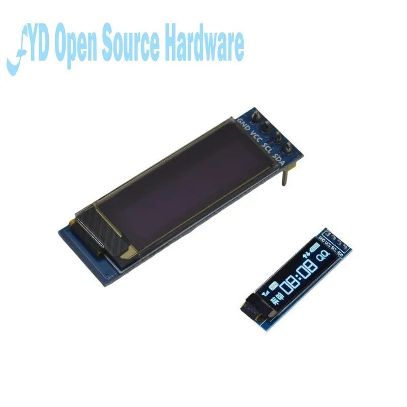 0.91 Inch 128x32 IIC I2C White / Blue OLED LCD Display DIY Module SSD1306 Driver IC DC 3.3V 5V 