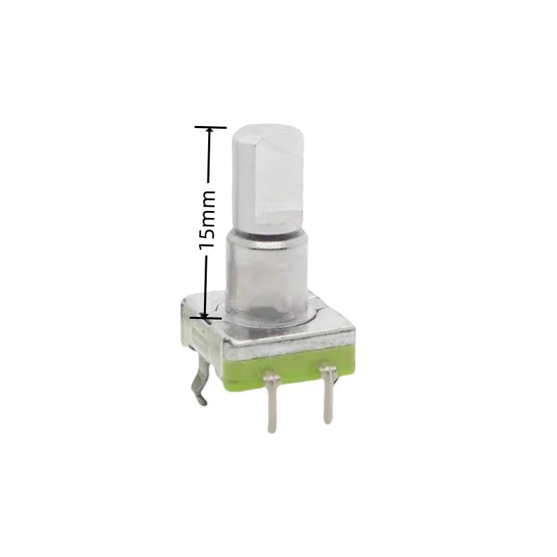 5pcs EC11 Encoder Switch With Push Button Switch 30 Position Rotary Encoder Code Switch 5pin Plug-in Type 12.5mm Half Shaft