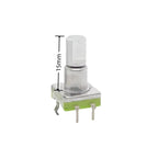 5pcs EC11 Encoder Switch With Push Button Switch 30 Position Rotary Encoder Code Switch 5pin Plug-in Type 12.5mm Half Shaft
