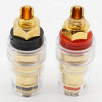 DIY speaker terminal connector binding post amplifier Pure cupper Gold-plated Banana socket junction Box M8