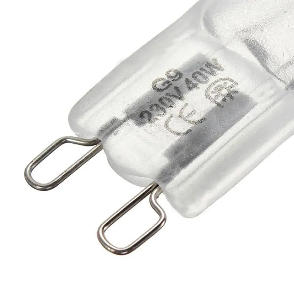 10pcs/lot G9 220-240V 40W Portable Warm White Halogen Bulb Light Lamp 3000-3500K Globe 230V Capsule Clear Bulbs