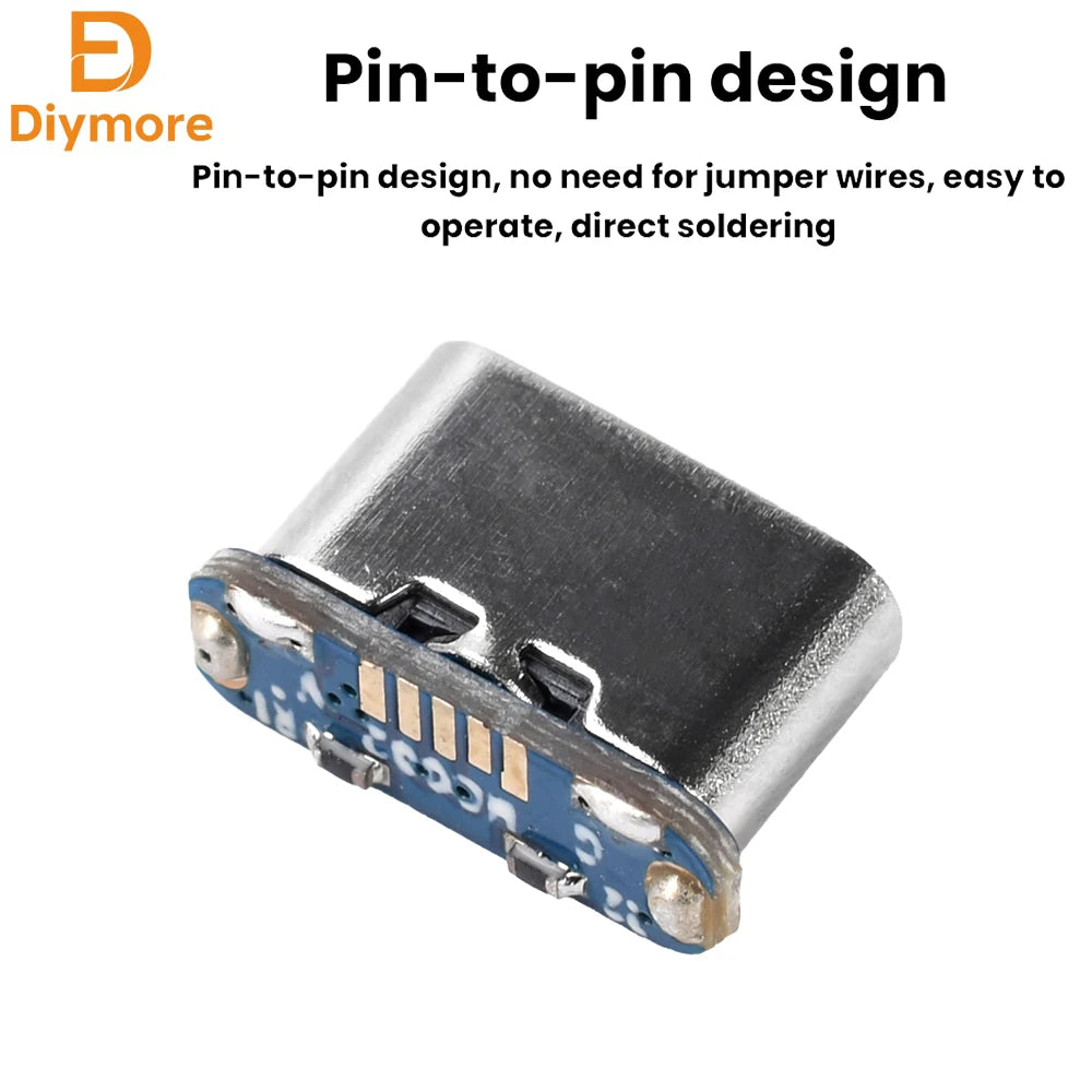 Micro USB to Type-C Adapter Board Data Power Adapter Supports Charging and Data Transfer DIY Modification Kit