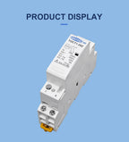 TOMZN TOCT1 2P 25A DC 12V 24V Coil 220V/230V 50/60Hz DIN Rail Household AC Modular Contactor 2NO or 1NO 1NC