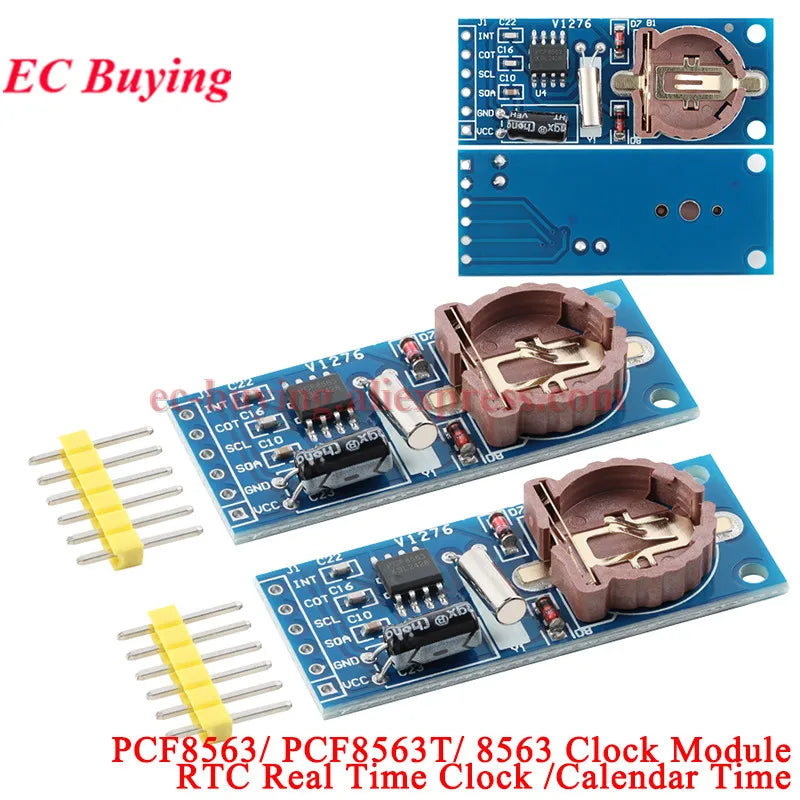 1-10Pcs PCF8563 PCF8563T 8563 IIC Real Time Clock RTC Module Board Good than DS3231 AT24C32 I2C Interface Calendar Timing Module