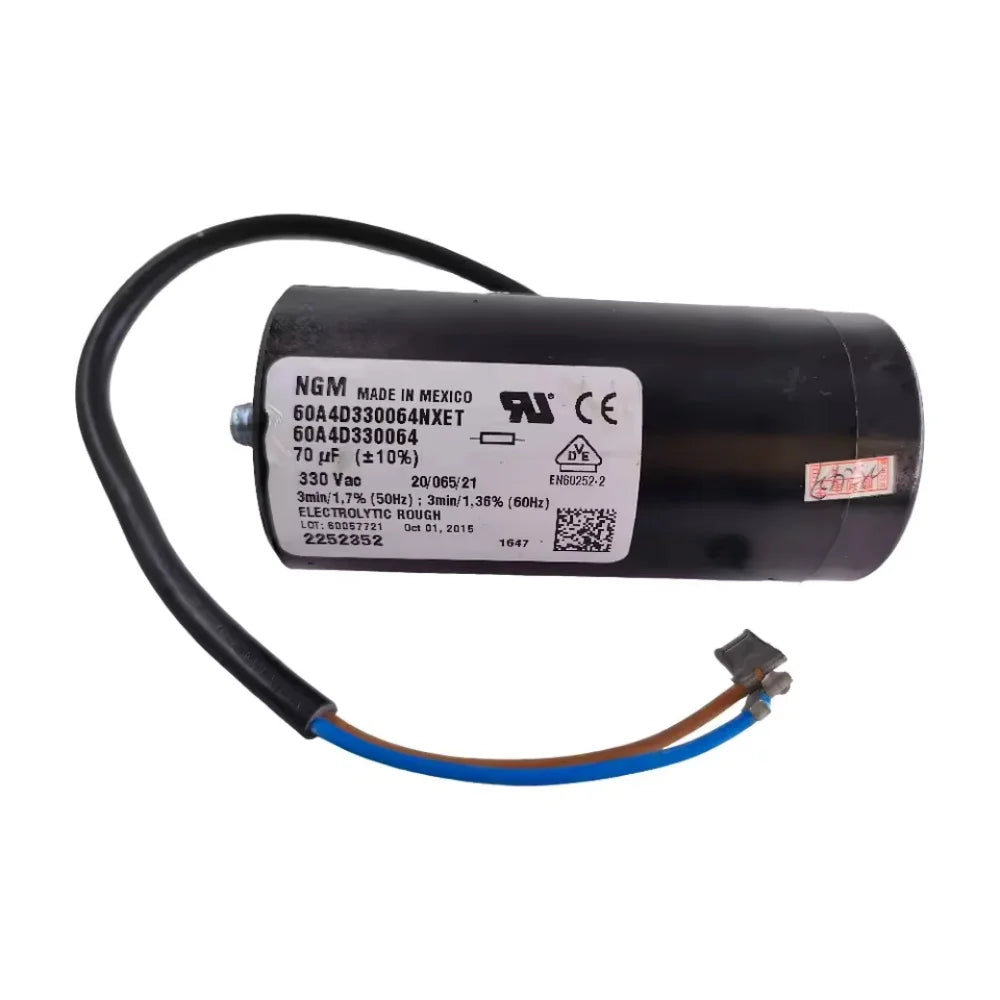 Original 97uf 330V AC 60A Compressor Start Capacitor for Refrigerator Parts Removed from Working Equipment 60A4D330064NXET