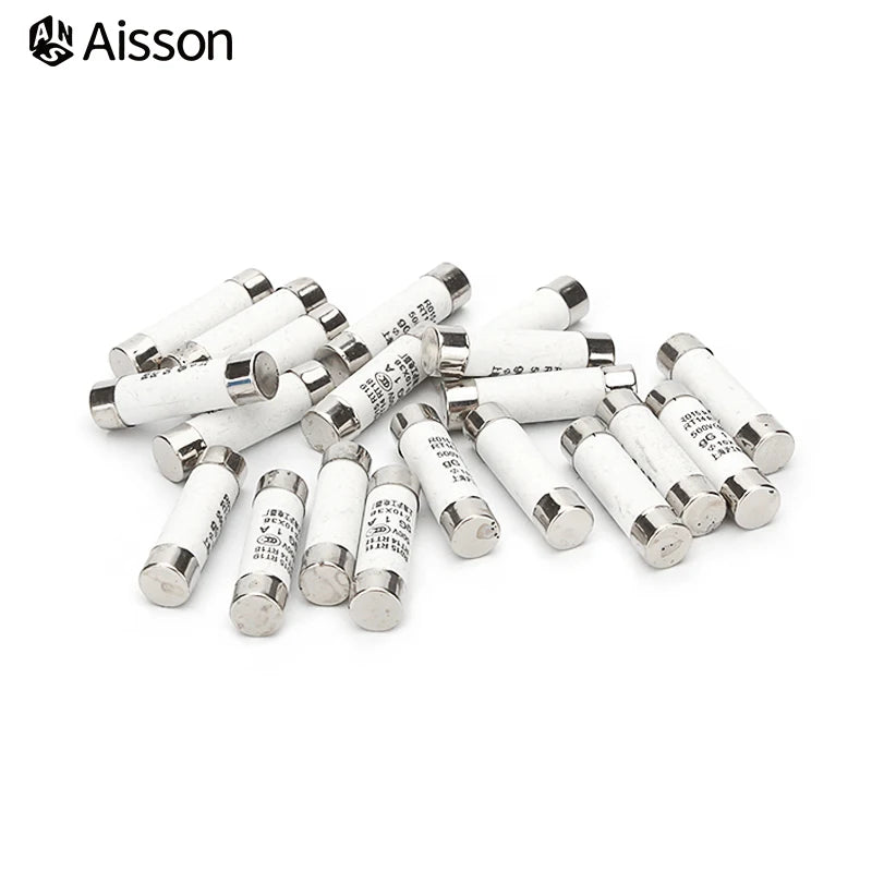 10Pcs 10*38 Fast Blow Ceramic Fuse 10x38mm 500V 1A 2A 3A 4A 5A 6A 8A 10A 16A 20A 25A 32A RO15 R015 RT19 RT14 RT18