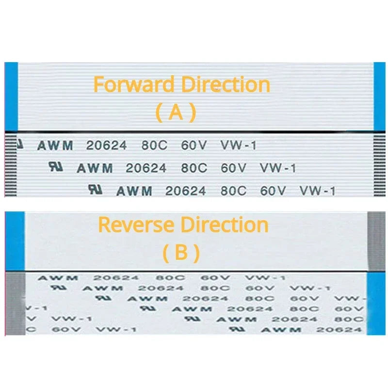 10PCS FFC FPC AWM 20624 80C 60V VW-1 Flat Flexible Cable 0.5MM 4 5 6 8 10 12 14 16 18 20 24 26 30 32 34 36 38 40 45 50 54 60 Pin