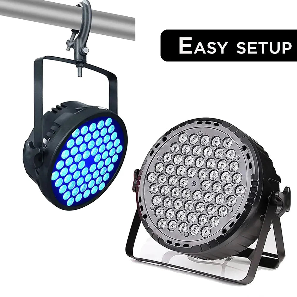 8PCS 60LED Par Light RGB Stage Light DMX512 Sound-Activated DJ Disco Light Wedding Festival Bar Atmosphere Light Audience Light