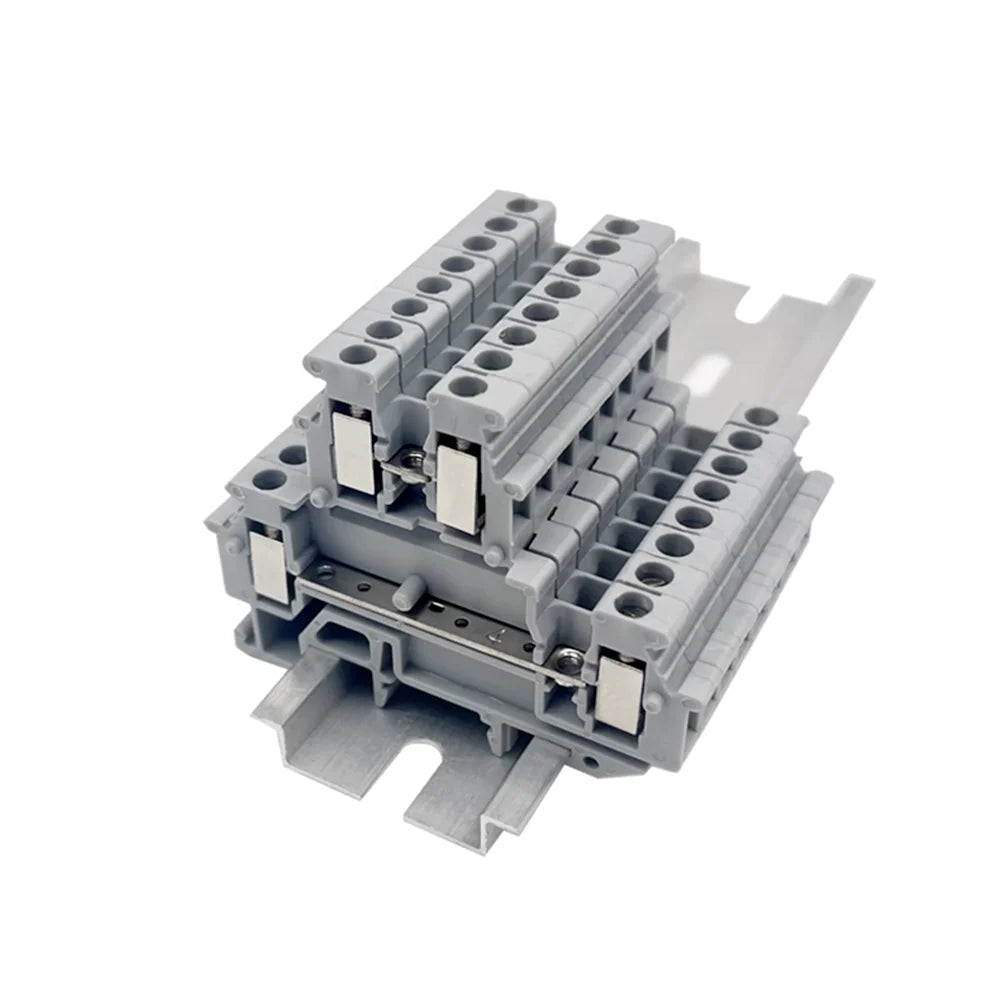 10Pcs MBKKB2.5 Double-layer Wiring Terminal Block,Universal Feed-Through Plug MBKKB-2.5 Double Level Din Rail Terminal Block