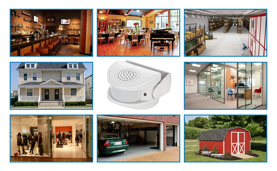 FUERS Wireless Guest Welcome Chime Alarm Door Bell PIR Motion Sensor For Shop Entry Company Security Protection Smart Doorbell