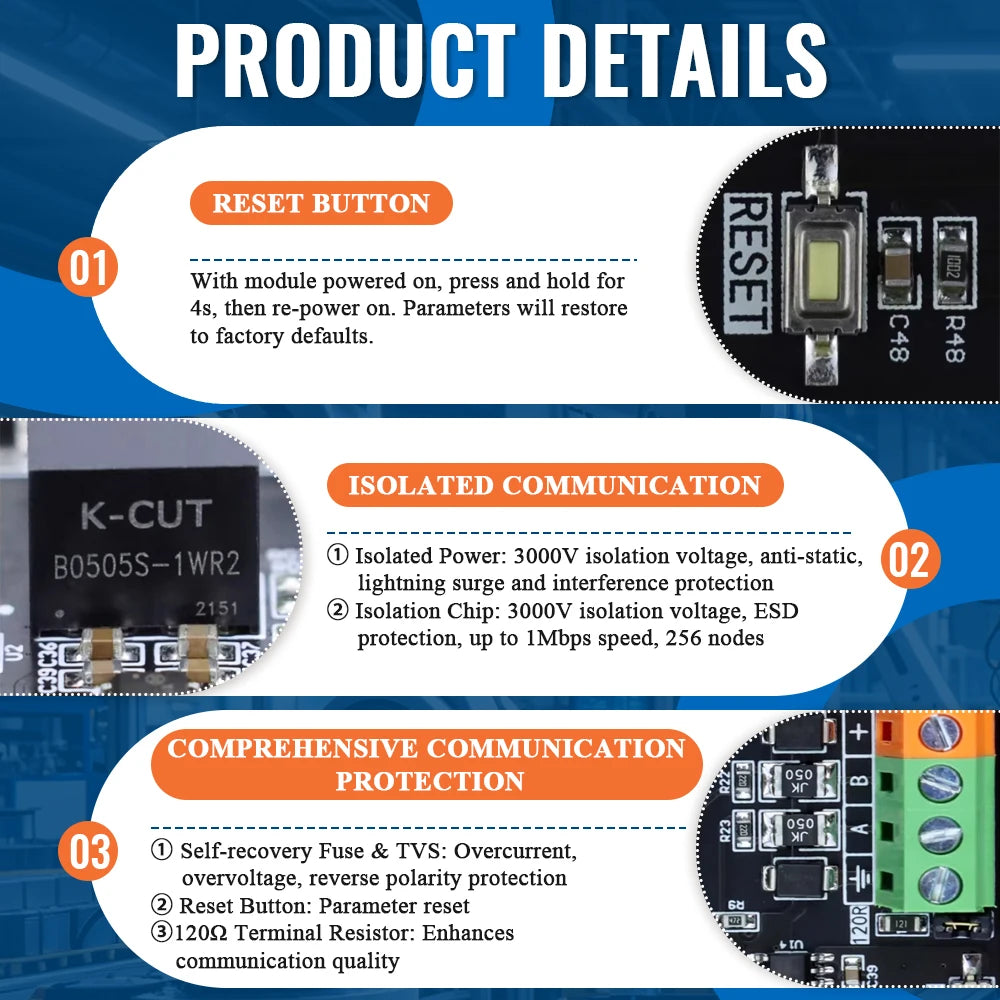 Isolation Type RS485 to 4-20mA 0-5V 0-10V Transform Module 2 4 Channel Modbus RTU RS485 to Analog Industrial Converter Modules