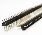 10/20Pcs 0.8u Gold Plated 40 Pin 1x40 Single Double Row/Right Angle Male 2.54 Breakable Header Connector Strip for Arduino Black