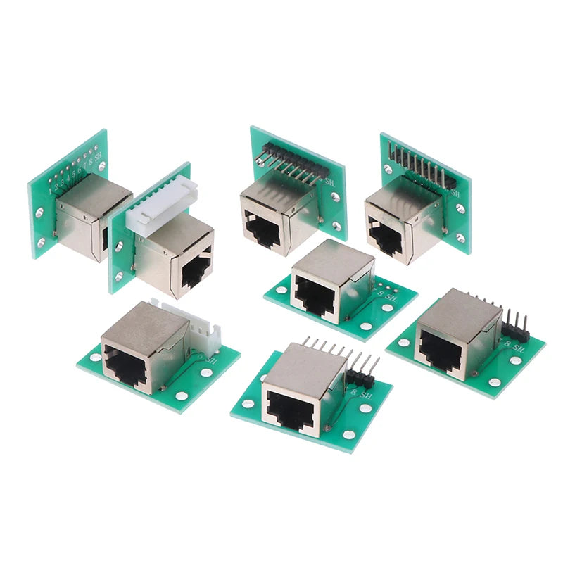 1Pc RJ45 Adapter Board To XH2.54 Modular Ethernet Connector Adapter Network Interface + Breakout Board + Pin Header