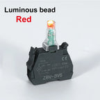 XB4 Knob Switch with LED 22mm 2/3Position Self Locking 1NO/2NO/1NO1NC Select Rotary Switch with Light 12V 24V 220V 10A Red Green